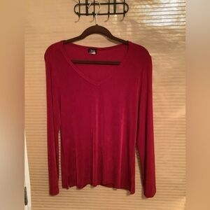 JOSTAR~RED BLOUSE~NICE WEIGHT~LG